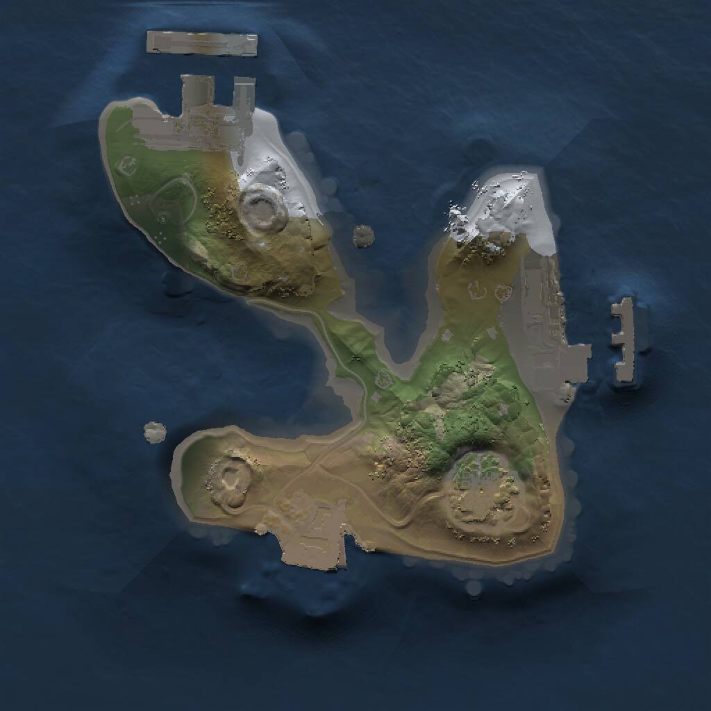 Rust Map: Procedural Map, Size: 1300, Seed: 608091146, 4 Monuments