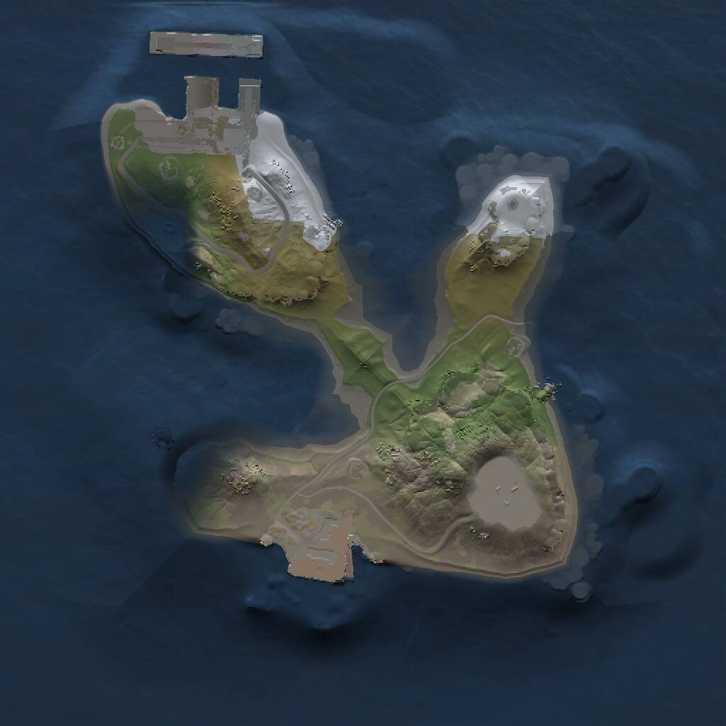 Rust Map: Procedural Map, Size: 1300, Seed: 608091146, 2 Monuments