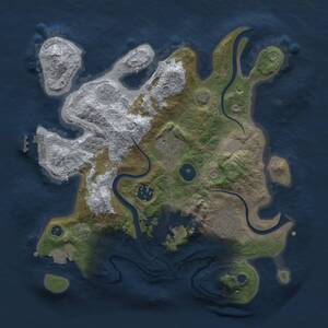 Thumbnail Rust Map: Procedural Map, Size: 3000, Seed: 1087212383, 10 Monuments