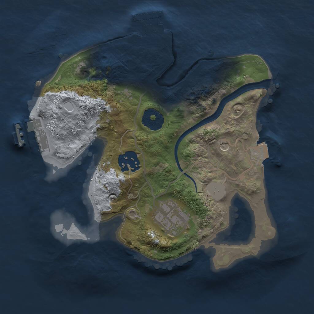 Rust Map: Procedural Map, Size: 2200, Seed: 535052194, 6 Monuments