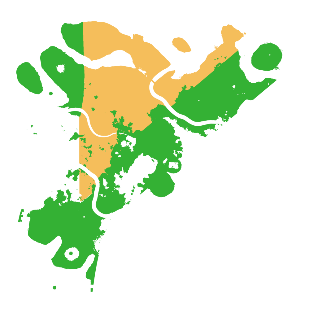 Biome Rust Map: Procedural Map, Size: 3500, Seed: 19700513