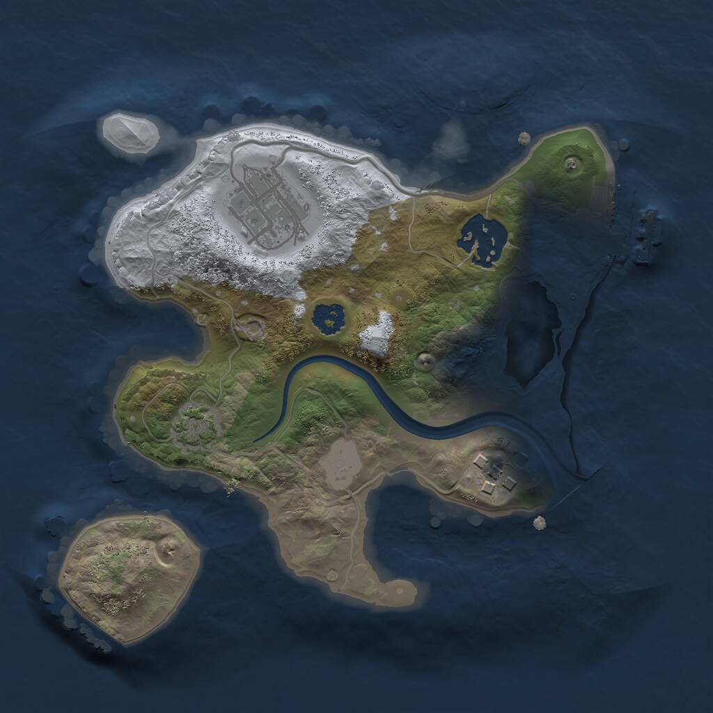 Rust Map: Procedural Map, Size: 2200, Seed: 1715899758, 6 Monuments