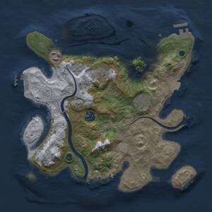 Thumbnail Rust Map: Procedural Map, Size: 3000, Seed: 38849572, 11 Monuments