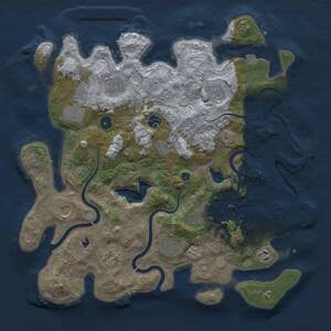 Thumbnail Rust Map: Procedural Map, Size: 4000, Seed: 1711077374, 16 Monuments