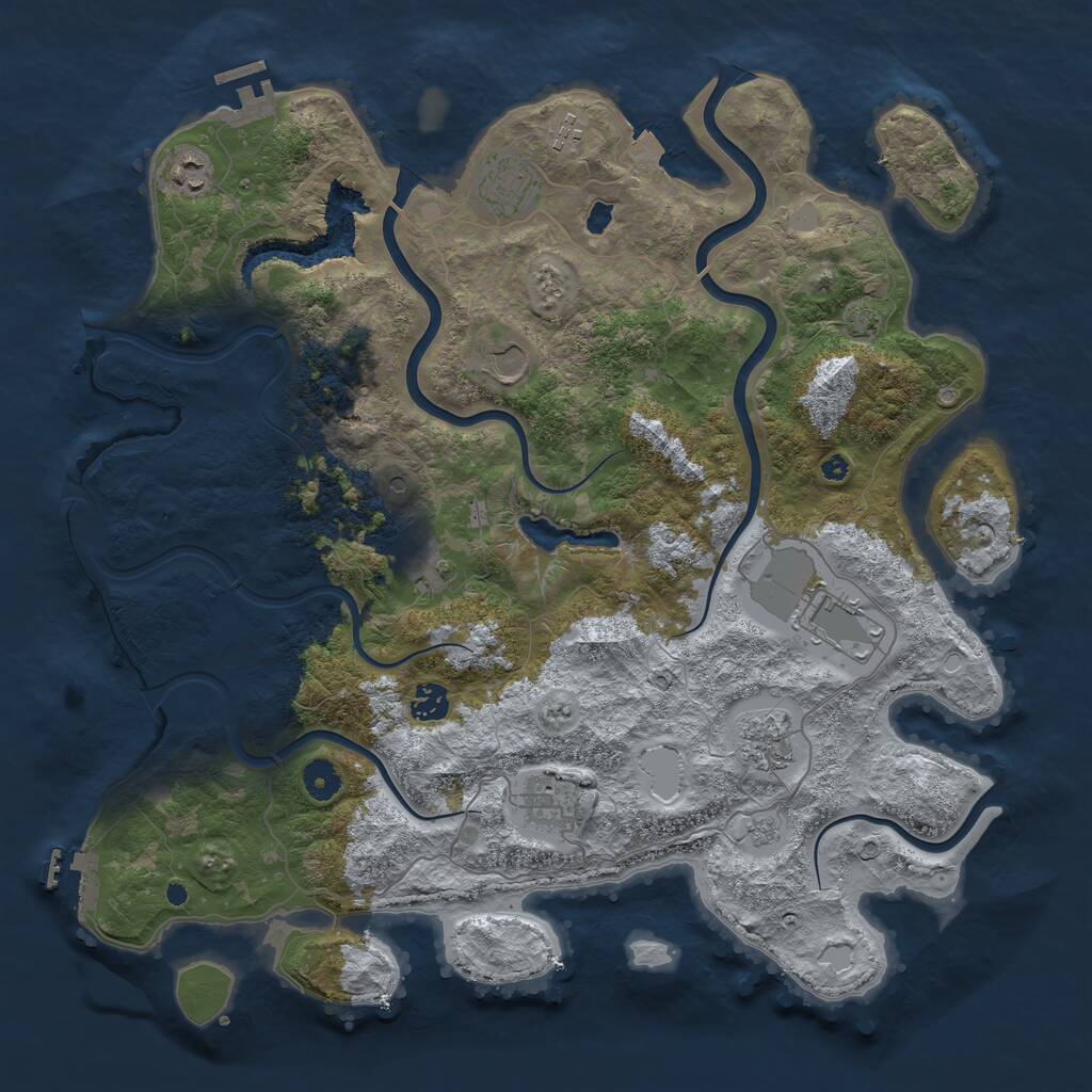 Rust Map: Procedural Map, Size: 4200, Seed: 481981, 15 Monuments