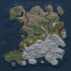 Thumbnail Rust Map: Procedural Map, Size: 4200, Seed: 481981, 15 Monuments