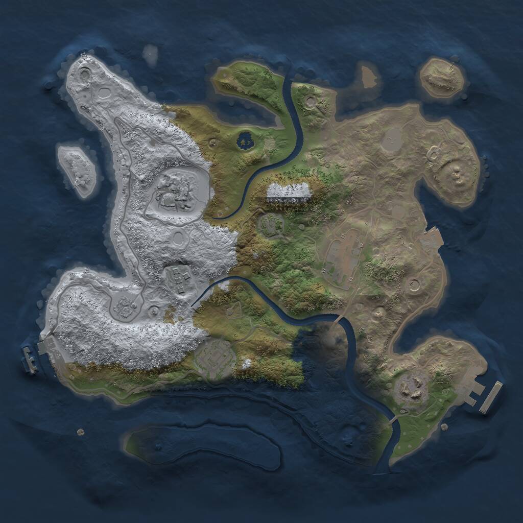 Rust Map: Procedural Map, Size: 3000, Seed: 116164452, 11 Monuments
