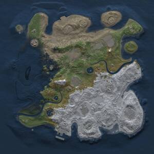 Thumbnail Rust Map: Procedural Map, Size: 3500, Seed: 404348116, 15 Monuments