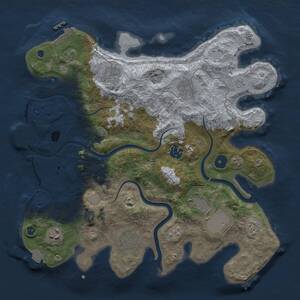Thumbnail Rust Map: Procedural Map, Size: 3500, Seed: 974413711, 13 Monuments