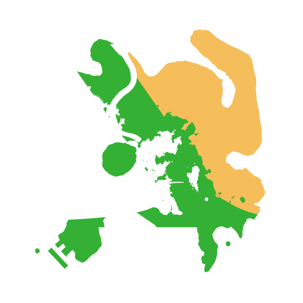 Biome Rust Map: Procedural Map, Size: 2500, Seed: 386591757