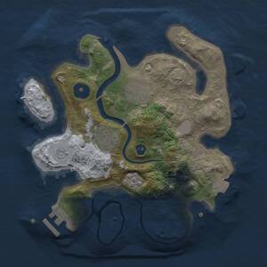 Thumbnail Rust Map: Procedural Map, Size: 2500, Seed: 386591757, 7 Monuments