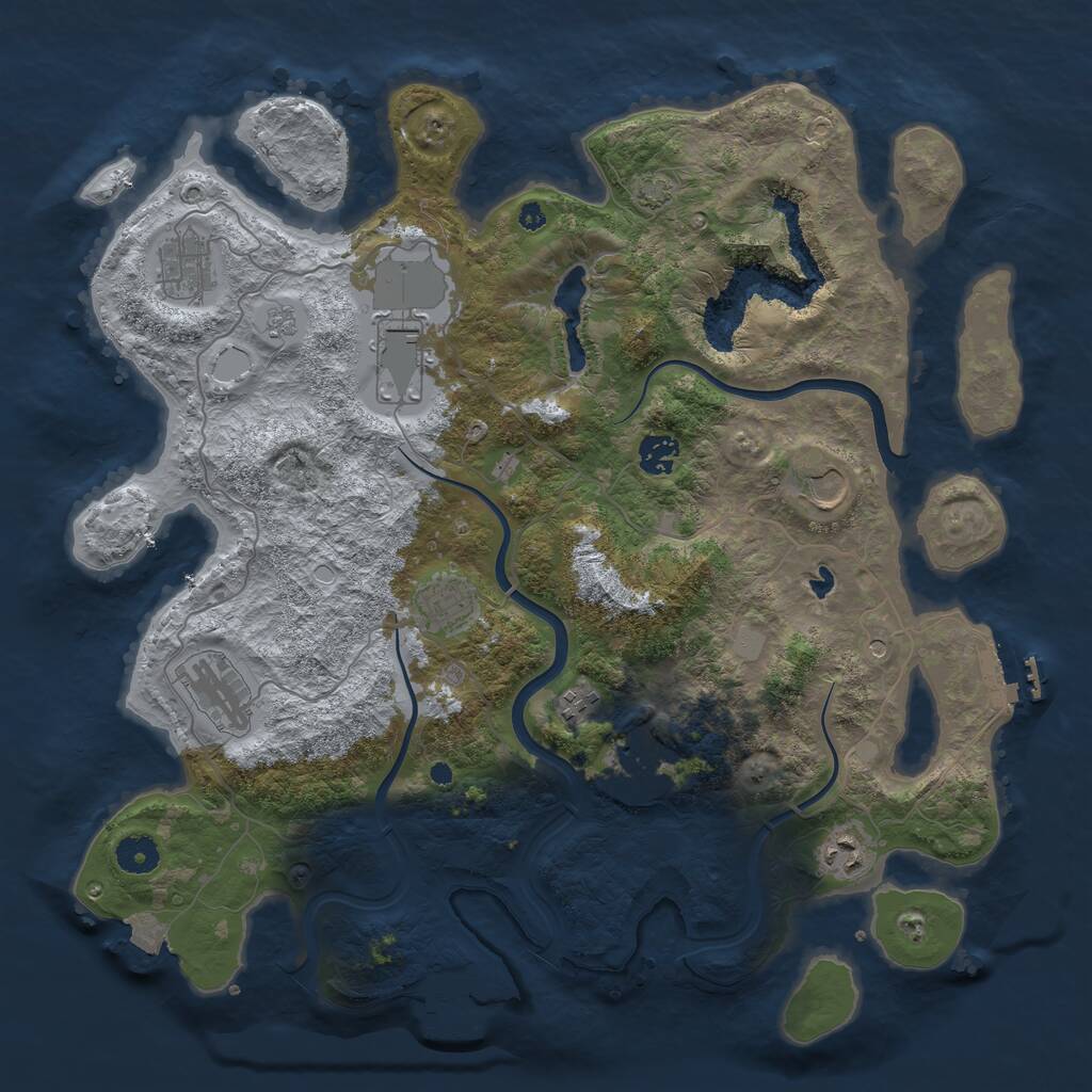 Rust Map: Procedural Map, Size: 4000, Seed: 1599961926, 15 Monuments