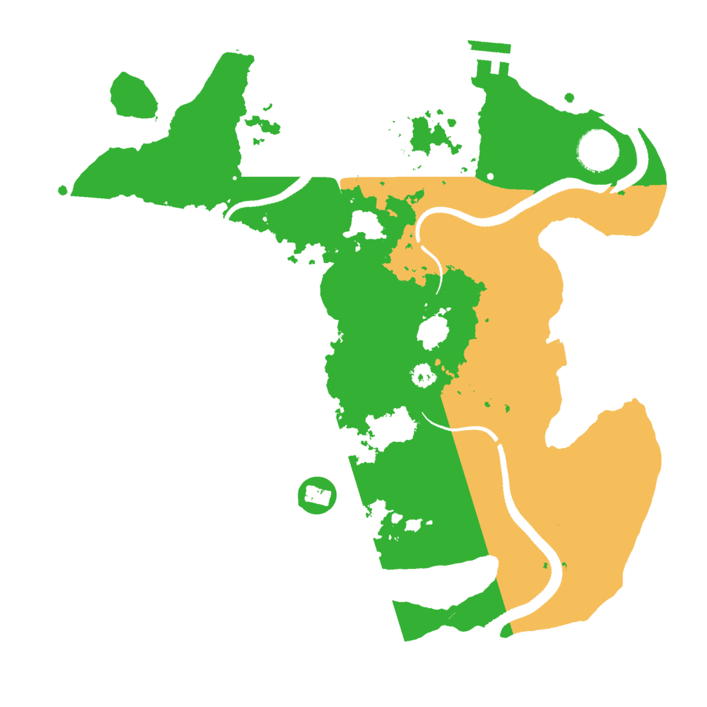 Biome Rust Map: Procedural Map, Size: 3000, Seed: 1260399234