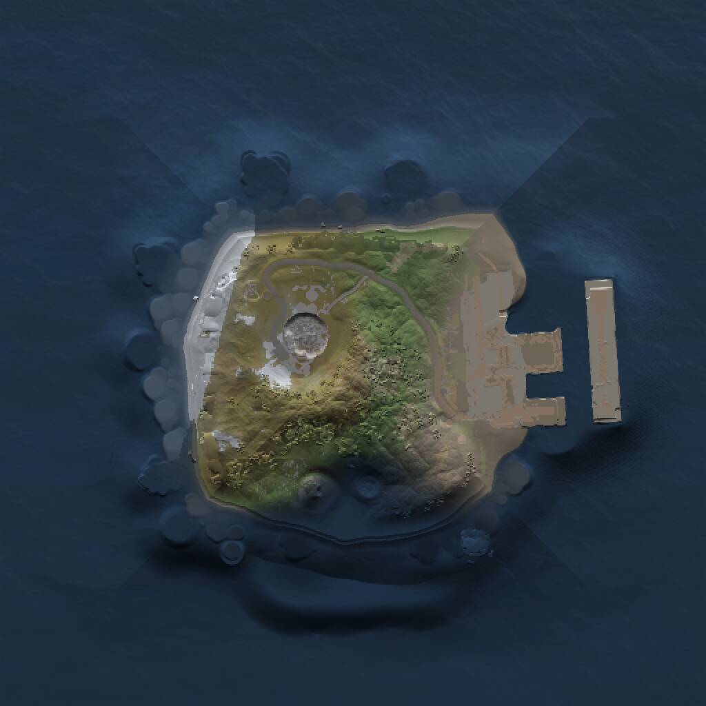 Rust Map: Procedural Map, Size: 1000, Seed: 8008, 3 Monuments
