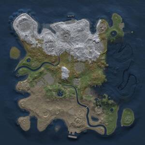 Thumbnail Rust Map: Procedural Map, Size: 3500, Seed: 691654268, 16 Monuments
