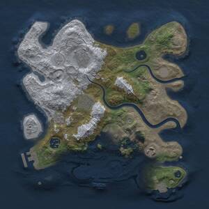 Thumbnail Rust Map: Procedural Map, Size: 3000, Seed: 9065342, 12 Monuments