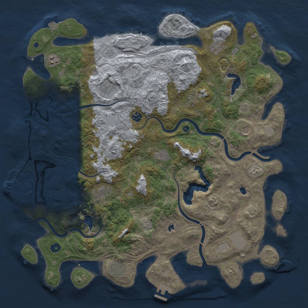 Rust Map: Procedural Map, Size: 4750, Seed: 123456789, 17 Monuments