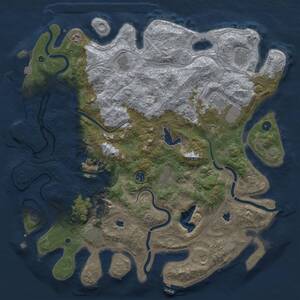 Thumbnail Rust Map: Procedural Map, Size: 4800, Seed: 323922391, 17 Monuments