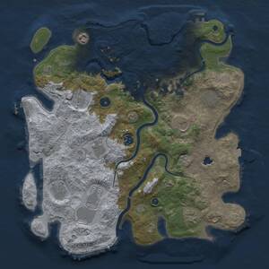 Thumbnail Rust Map: Procedural Map, Size: 4000, Seed: 1007140926, 16 Monuments