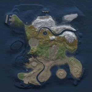 Thumbnail Rust Map: Procedural Map, Size: 2320, Seed: 1703733921, 6 Monuments