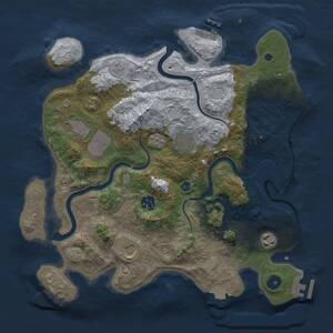 Thumbnail Rust Map: Procedural Map, Size: 3500, Seed: 2002695820, 12 Monuments