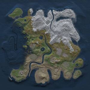 Thumbnail Rust Map: Procedural Map, Size: 3500, Seed: 927451, 14 Monuments