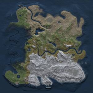 Thumbnail Rust Map: Procedural Map, Size: 4000, Seed: 254412855, 14 Monuments