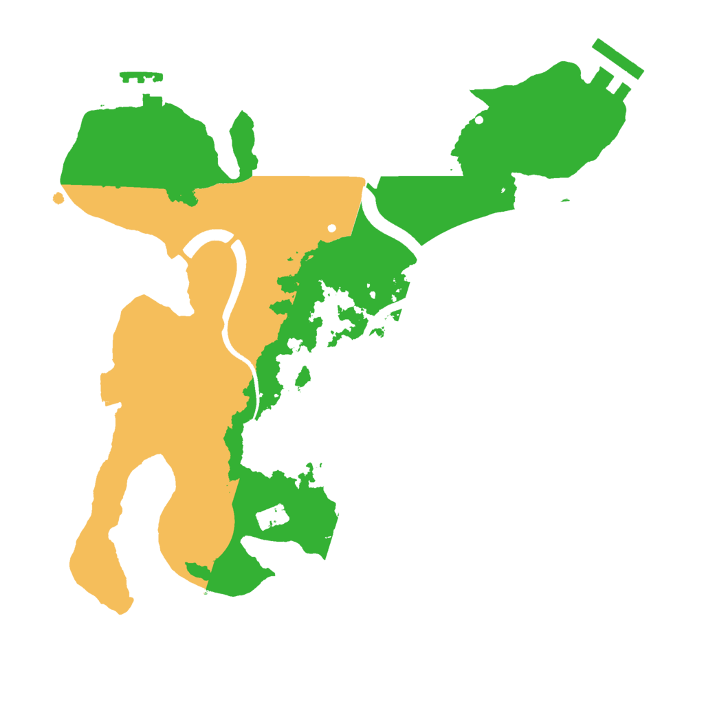 Biome Rust Map: Procedural Map, Size: 2500, Seed: 1516775788