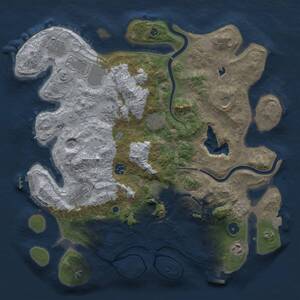 Thumbnail Rust Map: Procedural Map, Size: 4000, Seed: 616282817, 16 Monuments