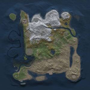 Thumbnail Rust Map: Procedural Map, Size: 3000, Seed: 21878, 10 Monuments