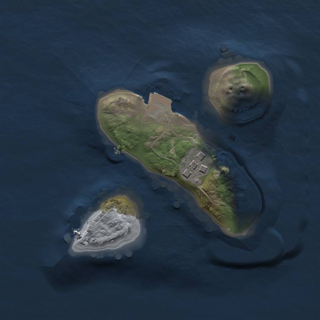 Rust Map: Procedural Map, Size: 1600, Seed: 6738, 2 Monuments