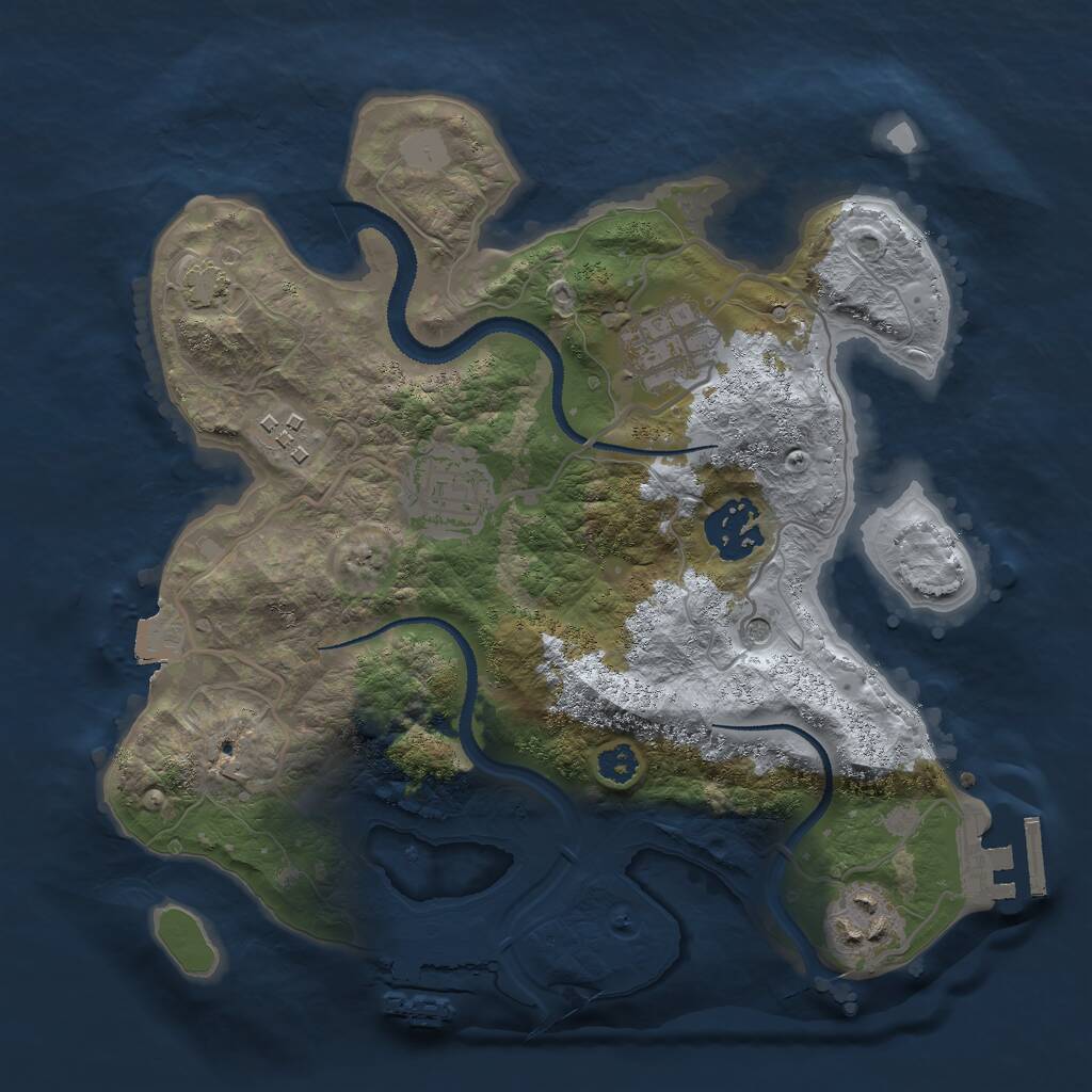 Rust Map: Procedural Map, Size: 2800, Seed: 78905636, 10 Monuments