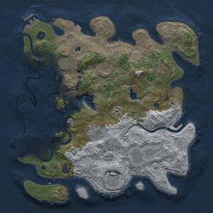 Thumbnail Rust Map: Procedural Map, Size: 4000, Seed: 706926079, 15 Monuments