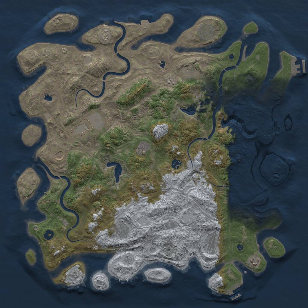 Rust Map: Procedural Map, Size: 4700, Seed: 480357180, 16 Monuments