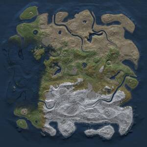 Thumbnail Rust Map: Procedural Map, Size: 4500, Seed: 2043431363, 17 Monuments