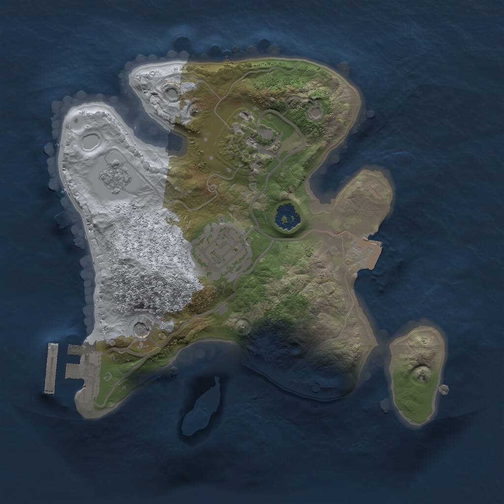 Rust Map: Procedural Map, Size: 2000, Seed: 4893, 6 Monuments