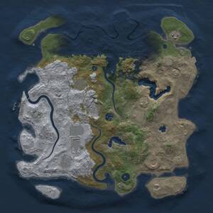 Thumbnail Rust Map: Procedural Map, Size: 4000, Seed: 2106162101, 15 Monuments