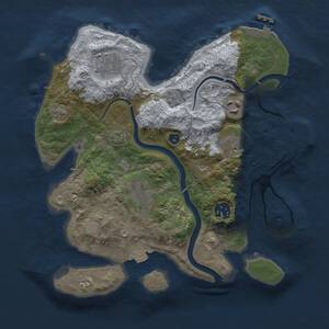 Thumbnail Rust Map: Procedural Map, Size: 3000, Seed: 7026489, 11 Monuments