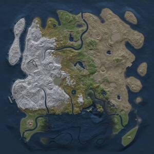 Thumbnail Rust Map: Procedural Map, Size: 4500, Seed: 528657583, 16 Monuments