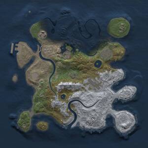 Thumbnail Rust Map: Procedural Map, Size: 3000, Seed: 12291983, 11 Monuments