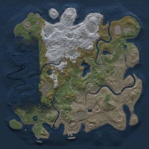 Thumbnail Rust Map: Procedural Map, Size: 4300, Seed: 99034818, 17 Monuments