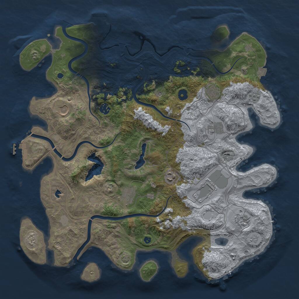Rust Map: Procedural Map, Size: 4250, Seed: 4699405, 15 Monuments