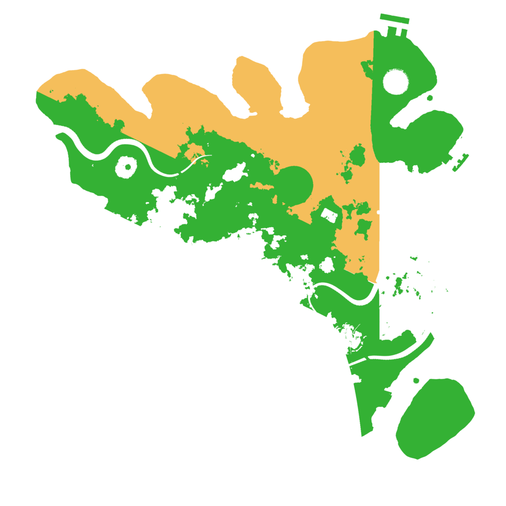 Biome Rust Map: Procedural Map, Size: 3500, Seed: 16289