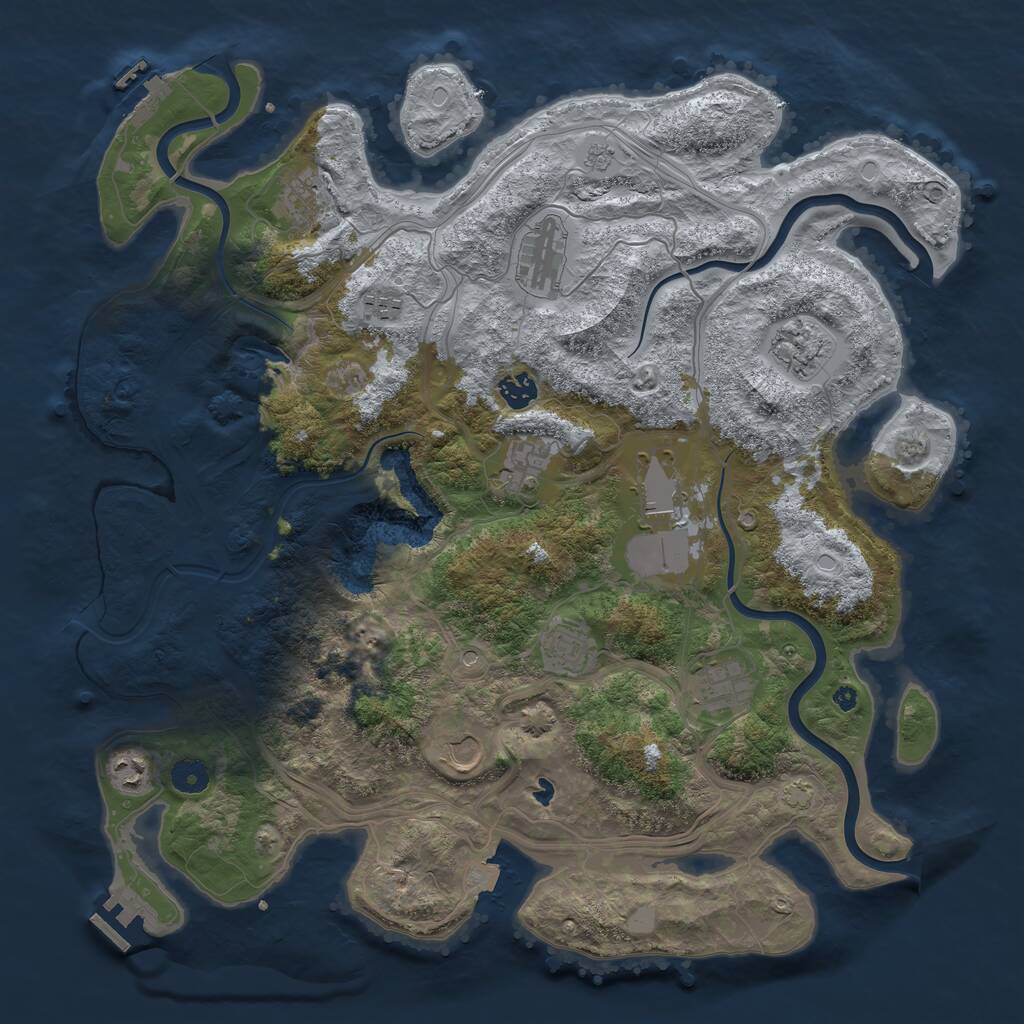 Rust Map: Procedural Map, Size: 4250, Seed: 1747193012, 17 Monuments