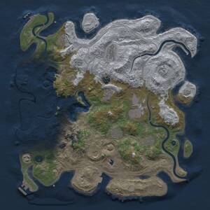 Thumbnail Rust Map: Procedural Map, Size: 4250, Seed: 1747193012, 17 Monuments