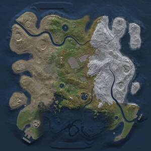 Thumbnail Rust Map: Procedural Map, Size: 3500, Seed: 929863067, 14 Monuments