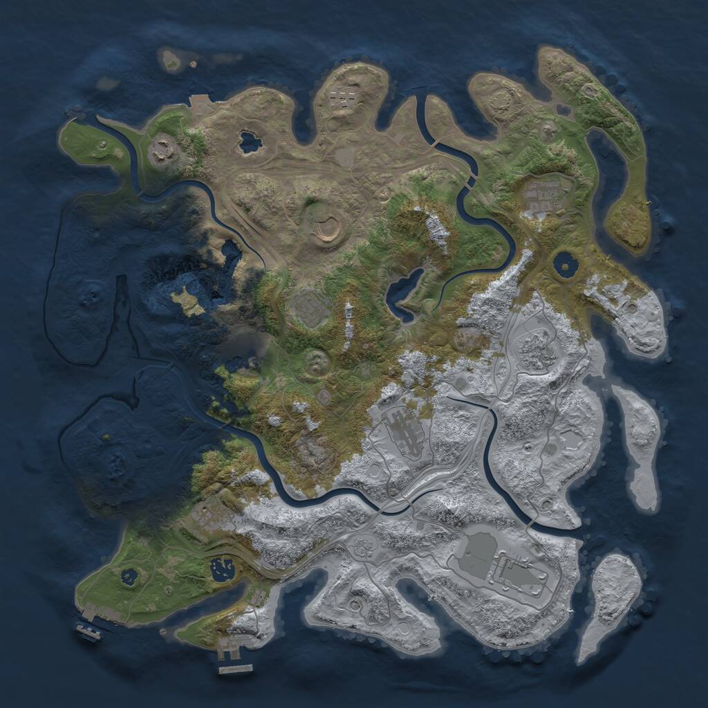 Rust Map: Procedural Map, Size: 4250, Seed: 160426, 17 Monuments