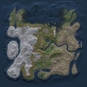 Thumbnail Rust Map: Procedural Map, Size: 3500, Seed: 1875144413, 15 Monuments
