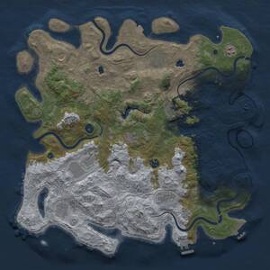 Thumbnail Rust Map: Procedural Map, Size: 4500, Seed: 546140056, 17 Monuments