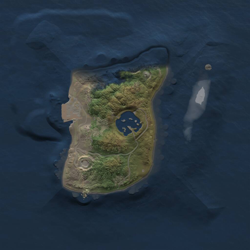 Rust Map: Procedural Map, Size: 1600, Seed: 767676, 2 Monuments